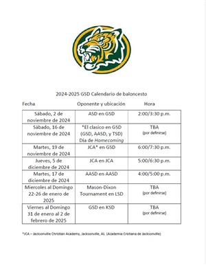 spanish schedule